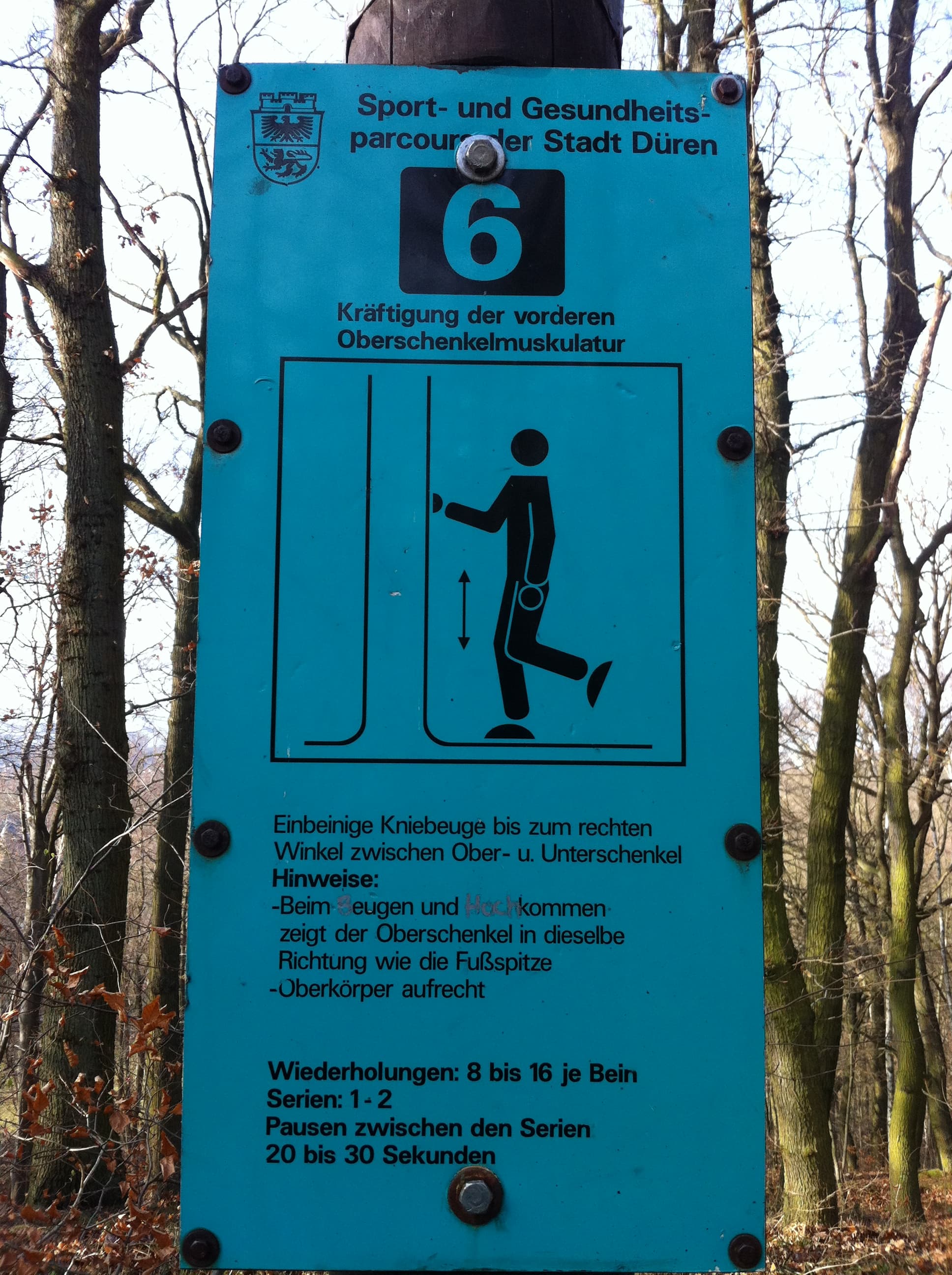 Fitness Station – Trimm-Dich-Pfad - Station 6
